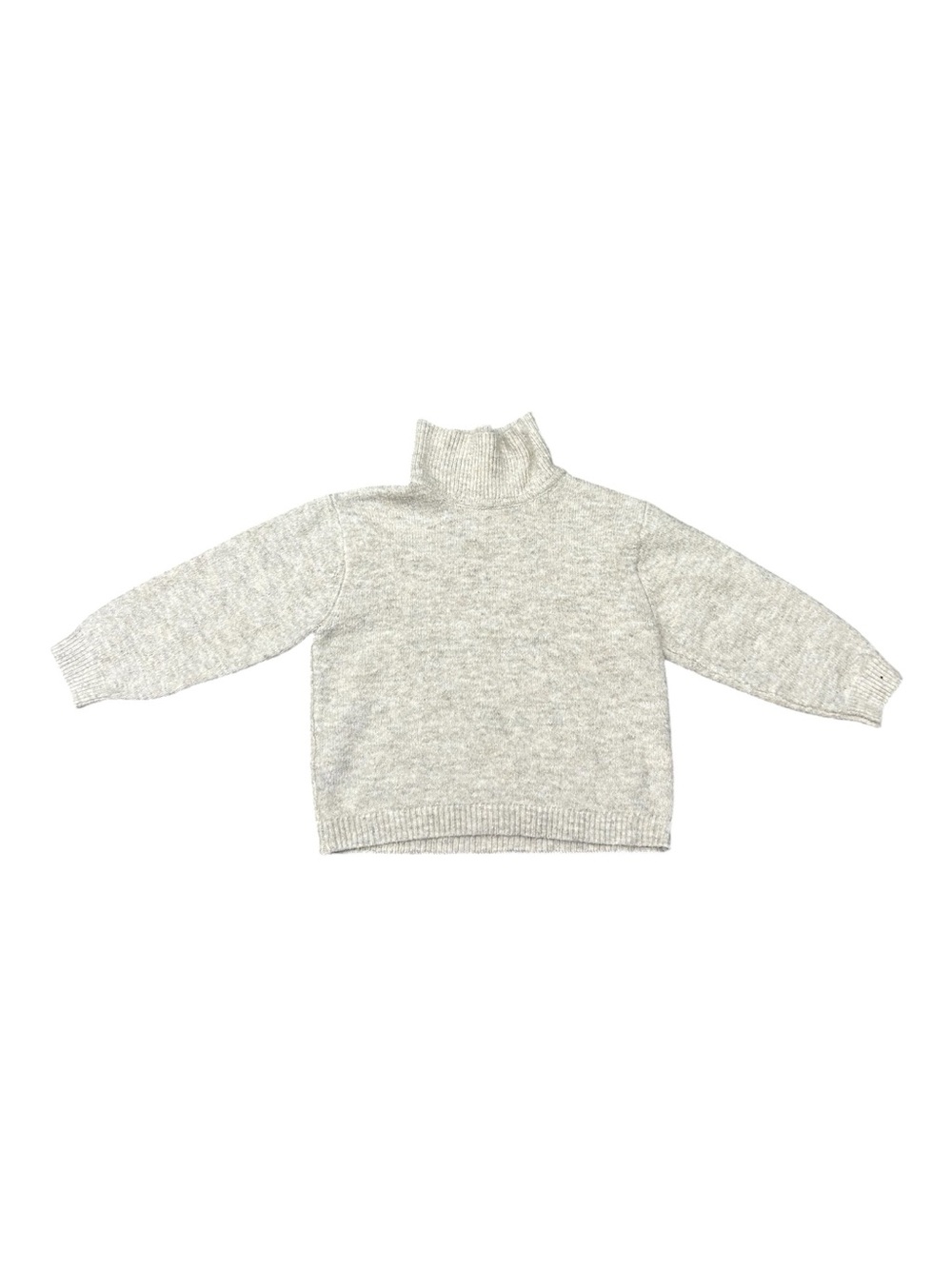 Zara‎ Tan Gray Turtleneck Knit Baby Sweater Size 12-18 Months